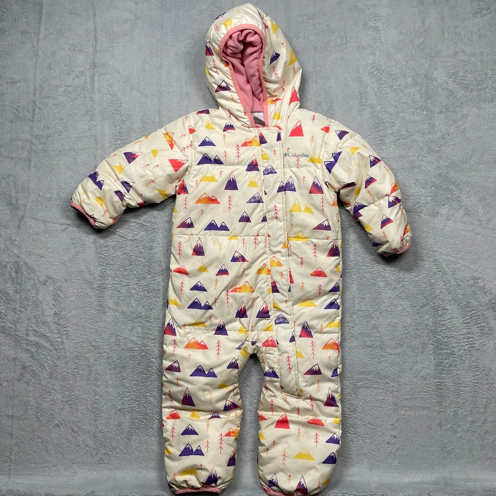 Columbia Snuggly Bunny Bunting Baby 18-24 Months Cream Mountain Print